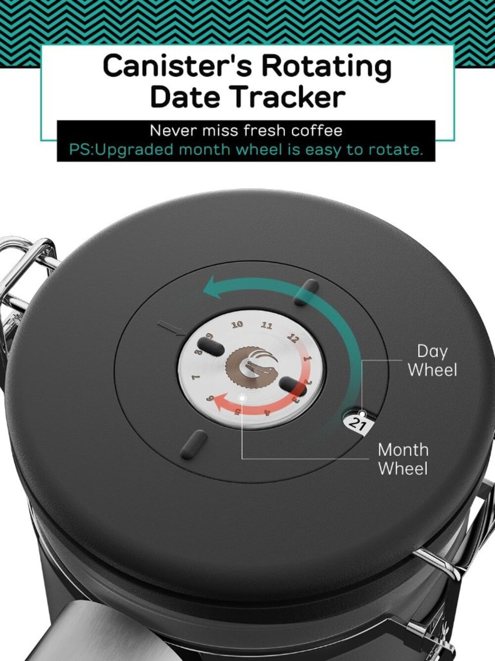 Coffee Canister, 11oz Airtight Stainless Steel Kitchen Food Storage Container wi - Picture 6 of 10